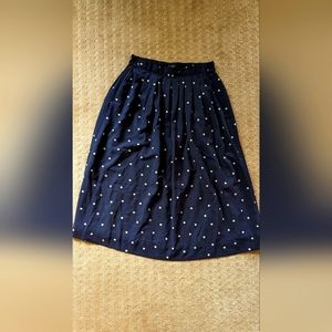 J. Crew polka dot midi skirt with pockets Size 4